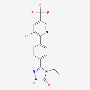 5-{4-[3-chloro-5-(trifluoromethyl)-2-pyridinyl]phenyl}-4-ethyl-2,4-dihydro-3H-1,2,4-triazol-3-one