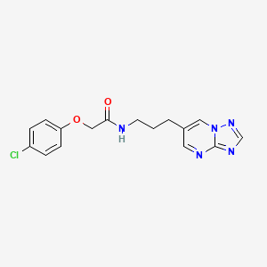 N-(3-([1,2,4]triazolo[1,5-a]pyrimidin-6-yl)propyl)-2-(4-chlorophenoxy)acetamide
