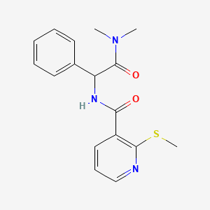 N,N-dimethyl-2-{[2-(methylsulfanyl)pyridin-3-yl]formamido}-2-phenylacetamide