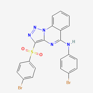 molecular formula C21H13Br2N5O2S B2584449 N-(4-溴苯基)-3-[(4-溴苯基)磺酰][1,2,3]三唑并[1,5-a]喹唑啉-5-胺 CAS No. 895641-29-9