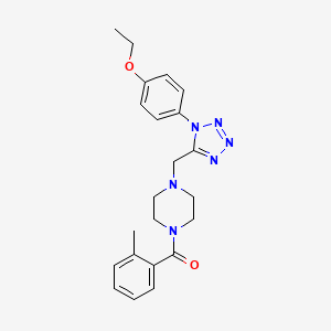 (4-((1-(4-ethoxyphenyl)-1H-tetrazol-5-yl)methyl)piperazin-1-yl)(o-tolyl)methanone