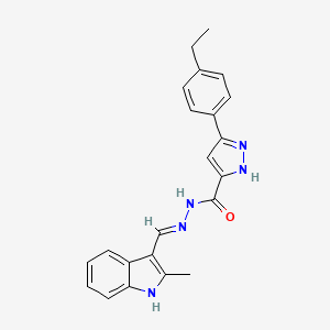 3-(4-ethylphenyl)-N'-[(E)-(2-methyl-1H-indol-3-yl)methylidene]-1H-pyrazole-5-carbohydrazide