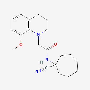 N-(1-cyanocycloheptyl)-2-(8-methoxy-1,2,3,4-tetrahydroquinolin-1-yl)acetamide