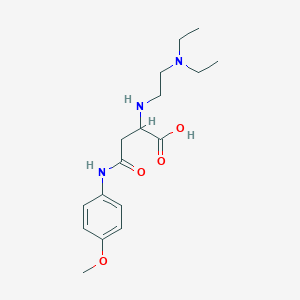 molecular formula C17H27N3O4 B2584458 2-((2-(二乙氨基)乙基)氨基)-4-((4-甲氧基苯基)氨基)-4-氧代丁酸 CAS No. 1026770-31-9