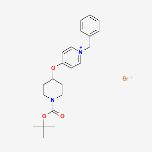 molecular formula C22H29BrN2O3 B2584460 1-苄基-4-({1-[(叔丁氧羰基)哌啶-4-基]氧基}吡啶-1-鎓溴化物 CAS No. 845305-82-0
