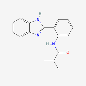 molecular formula C17H17N3O B2584461 N-[2-(1H-苯并咪唑-2-基)苯基]-2-甲基丙酰胺 CAS No. 176693-64-4