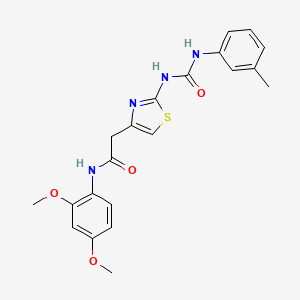 N-(2,4-dimethoxyphenyl)-2-(2-(3-(m-tolyl)ureido)thiazol-4-yl)acetamide