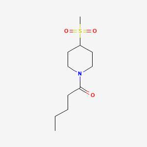 molecular formula C11H21NO3S B2584467 1-(4-(甲磺酰基)哌啶-1-基)戊烷-1-酮 CAS No. 1448130-02-6