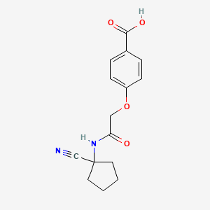molecular formula C15H16N2O4 B2584469 4-{[(1-Cyanocyclopentyl)carbamoyl]methoxy}benzoic acid CAS No. 1050090-58-8