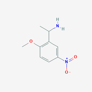 molecular formula C9H12N2O3 B2584477 1-(2-Methoxy-5-nitrophenyl)ethan-1-amine CAS No. 897552-50-0