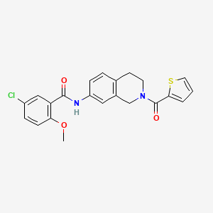 5-chloro-2-methoxy-N-(2-(thiophene-2-carbonyl)-1,2,3,4-tetrahydroisoquinolin-7-yl)benzamide