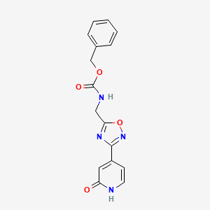 Benzyl ((3-(2-oxo-1,2-dihydropyridin-4-yl)-1,2,4-oxadiazol-5-yl)methyl)carbamate