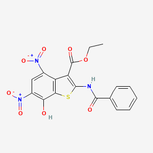 Ethyl 7-hydroxy-4,6-dinitro-2-[(phenylcarbonyl)amino]-1-benzothiophene-3-carboxylate