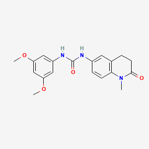 molecular formula C19H21N3O4 B2584518 1-(3,5-二甲氧基苯基)-3-(1-甲基-2-氧代-1,2,3,4-四氢喹啉-6-基)脲 CAS No. 1171163-10-2