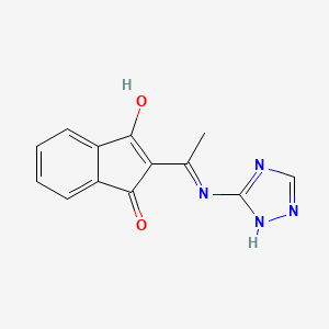 molecular formula C13H10N4O2 B2584523 2-[(1H-1,2,4-triazol-3-ylamino)ethylidene]cyclopenta[1,2-a]benzene-1,3-dione CAS No. 59876-69-6