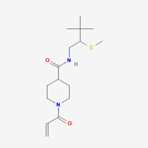 N-(3,3-Dimethyl-2-methylsulfanylbutyl)-1-prop-2-enoylpiperidine-4-carboxamide