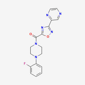 (4-(2-Fluorophenyl)piperazin-1-yl)(3-(pyrazin-2-yl)-1,2,4-oxadiazol-5-yl)methanone