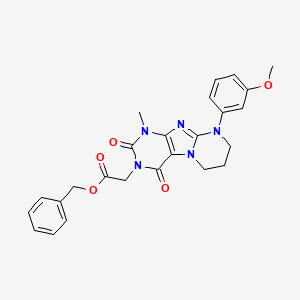 benzyl 2-[9-(3-methoxyphenyl)-1-methyl-2,4-dioxo-7,8-dihydro-6H-purino[7,8-a]pyrimidin-3-yl]acetate