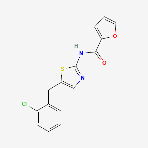 molecular formula C15H11ClN2O2S B2584531 N-(5-(2-chlorobenzyl)thiazol-2-yl)furan-2-carboxamide CAS No. 313960-05-3