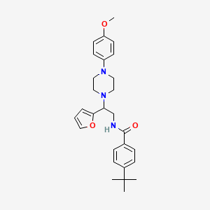 4-(tert-butyl)-N-(2-(furan-2-yl)-2-(4-(4-methoxyphenyl)piperazin-1-yl)ethyl)benzamide