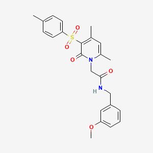molecular formula C24H26N2O5S B2584540 2-(4,6-dimethyl-2-oxo-3-tosylpyridin-1(2H)-yl)-N-(3-methoxybenzyl)acetamide CAS No. 1189938-60-0