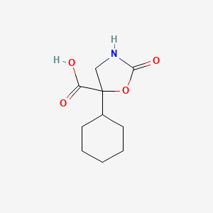 molecular formula C10H15NO4 B2584545 5-Cyclohexyl-2-oxo-1,3-oxazolidine-5-carboxylic acid CAS No. 2248348-01-6