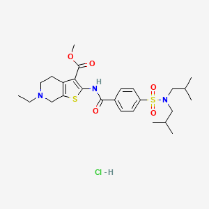 methyl 2-(4-(N,N-diisobutylsulfamoyl)benzamido)-6-ethyl-4,5,6,7-tetrahydrothieno[2,3-c]pyridine-3-carboxylate hydrochloride