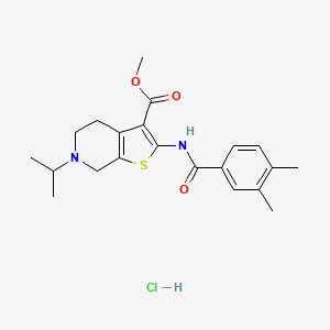Methyl 2-(3,4-dimethylbenzamido)-6-isopropyl-4,5,6,7-tetrahydrothieno[2,3-c]pyridine-3-carboxylate hydrochloride