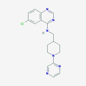6-Chloro-N-[(1-pyrazin-2-ylpiperidin-4-yl)methyl]quinazolin-4-amine
