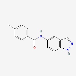 molecular formula C15H13N3O B2584555 N-(1H-indazol-5-yl)-4-methylbenzamide CAS No. 925566-01-4