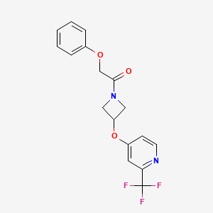 2-Phenoxy-1-[3-[2-(trifluoromethyl)pyridin-4-yl]oxyazetidin-1-yl]ethanone