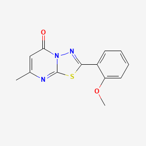 molecular formula C13H11N3O2S B2584571 2-(2-methoxyphenyl)-7-methyl-5H-[1,3,4]thiadiazolo[3,2-a]pyrimidin-5-one CAS No. 81516-39-4