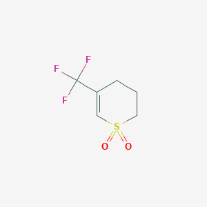 molecular formula C6H7F3O2S B2584578 5-(Trifluoromethyl)-3,4-dihydro-2H-thiopyran 1,1-dioxide CAS No. 2137534-81-5