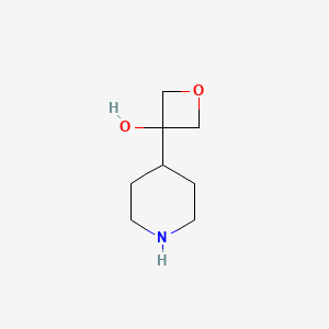 molecular formula C8H15NO2 B2584579 3-Piperidin-4-yloxetan-3-ol CAS No. 2567502-68-3