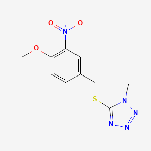 5-[(4-methoxy-3-nitrobenzyl)thio]-1-methyl-1H-tetrazole