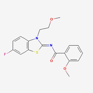 (Z)-N-(6-fluoro-3-(2-methoxyethyl)benzo[d]thiazol-2(3H)-ylidene)-2-methoxybenzamide