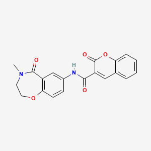 N-(4-methyl-5-oxo-2,3,4,5-tetrahydrobenzo[f][1,4]oxazepin-7-yl)-2-oxo-2H-chromene-3-carboxamide