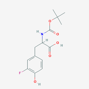 molecular formula C14H18FNO5 B2584599 Boc-3-氟-DL-酪氨酸 CAS No. 221077-78-7