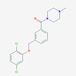 molecular formula C19H20Cl2N2O2 B258460 1-{3-[(2,5-Dichlorophenoxy)methyl]benzoyl}-4-methylpiperazine 
