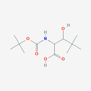 molecular formula C12H23NO5 B2584612 2-((tert-Butoxycarbonyl)amino)-3-hydroxy-4,4-dimethylpentanoic acid CAS No. 1822518-61-5