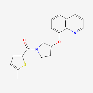 (5-Methylthiophen-2-yl)(3-(quinolin-8-yloxy)pyrrolidin-1-yl)methanone