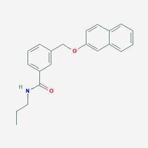 molecular formula C21H21NO2 B258462 3-[(2-naphthyloxy)methyl]-N-propylbenzamide 