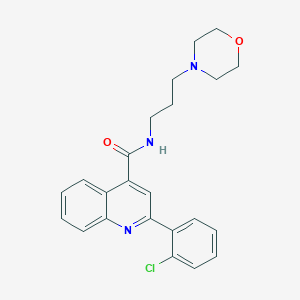 molecular formula C23H24ClN3O2 B258463 2-(2-chlorophenyl)-N-(3-morpholin-4-ylpropyl)quinoline-4-carboxamide 