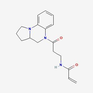molecular formula C17H21N3O2 B2584633 N-[3-(2,3,3a,4-Tetrahydro-1H-pyrrolo[1,2-a]quinoxalin-5-yl)-3-oxopropyl]prop-2-enamide CAS No. 2200616-67-5