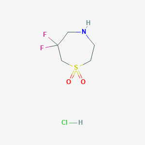 6,6-Difluoro-1,4-thiazepane 1,1-dioxide;hydrochloride
