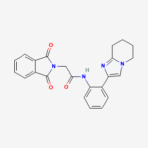 molecular formula C23H20N4O3 B2584649 2-(1,3-二氧代异吲哚啉-2-基)-N-(2-(5,6,7,8-四氢咪唑并[1,2-a]吡啶-2-基)苯基)乙酰胺 CAS No. 2034567-65-0