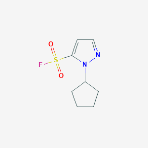 molecular formula C8H11FN2O2S B2584651 2-Cyclopentylpyrazole-3-sulfonyl fluoride CAS No. 2138308-94-6