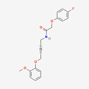 molecular formula C19H18FNO4 B2584656 2-(4-fluorophenoxy)-N-(4-(2-methoxyphenoxy)but-2-yn-1-yl)acetamide CAS No. 1421464-55-2