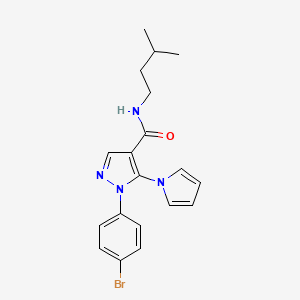 1-(4-bromophenyl)-N-isopentyl-5-(1H-pyrrol-1-yl)-1H-pyrazole-4-carboxamide