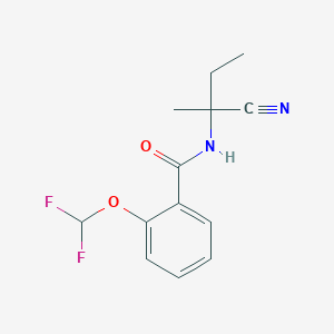 molecular formula C13H14F2N2O2 B2584681 N-(1-cyano-1-methylpropyl)-2-(difluoromethoxy)benzamide CAS No. 1282944-12-0
